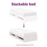 vidaXL Lit de jour sans matelas blanc 80x200 cm bois de pin massif