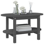 vidaXL Table basse Gris 80x45x45 cm Bois massif de pin