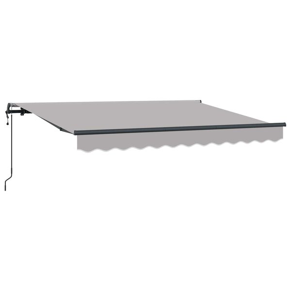 vidaXL Auvent Rétractable Gris clair 350 x 200 cm tissu