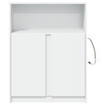 vidaXL Buffet avec LED blanc 77x34x100 cm bois d'ingénierie