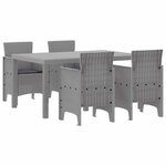 vidaXL Ensemble de salle à manger pour jardin 5 Pièces Gris clair