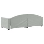 vidaXL Lit de repos sans matelas gris clair 90x190 cm velours