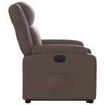 vidaXL Fauteuil inclinable électrique marron similicuir