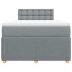 vidaXL Sommier à lattes de lit avec matelas Gris clair 120x200cm Tissu