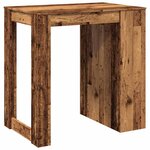 vidaXL Table de bar vieux bois 102x70x103 5 cm bois d'ingénierie