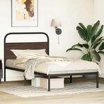 vidaXL Cadre de lit sans matelas 100x190 cm chêne marron