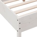 vidaXL Cadre de lit sans matelas blanc 160x200 cm bois de pin massif