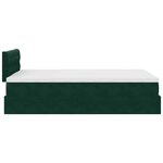 vidaXL Cadre de lit ottoman avec matelas vert foncé 120x200 cm velours