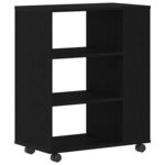 vidaXL Meuble de rangement avec roue Chêne noir 60 x 35 x 75 cm