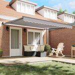 vidaXL Auvent rétractable électrique Gris clair 400 × 300 cm