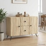 vidaXL Buffet Chêne Sonoma 89 x 34 5 x 60 cm Bois d'ingénierie