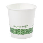 Gobelet espresso compostable 113 ml - lot de 1000 - vegware -  - acide polyactique (pla) x62mm