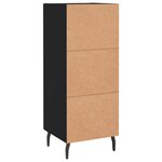 vidaXL Buffet Noir 34 5x34x90 cm Bois d'ingénierie