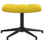 vidaXL Chaise de relaxation avec tabouret Jaune moutarde Velours