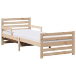 vidaXL Cadre de lit avec matelas Marron 80 x 200 cm Pin massif