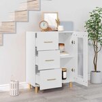 vidaXL Buffet blanc 69 5x34x90 cm bois d'ingénierie