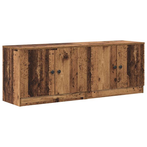 vidaXL Armoire de lit 2 Pièces Bois ancien 66 x 35 x 48 cm