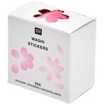 Autocollants washi roses pétales de fleurs - Printemps japonais
