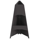 vidaXL Braise Noir 50 x 50 x 95 cm Acier