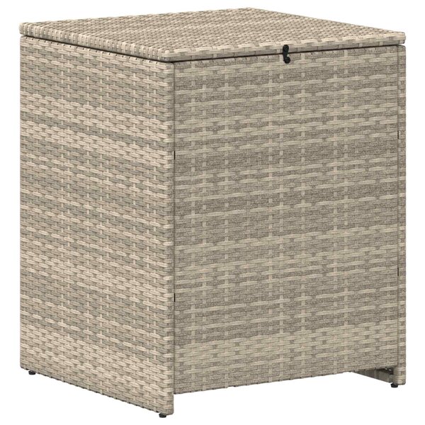 vidaXL Boîte à coussins Gris clair 55 x 55 x 69 cm polyrotin