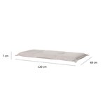 Madison coussin de banc panama 120x48 cm beige clair