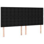 vidaXL Sommier à lattes de lit avec matelas Noir 160x200 cm Tissu