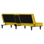 vidaXL Canapé-lit avec porte-gobelets jaune velours