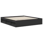 vidaXL Cadre de lit avec tête de lit Noir 180 x 200 cm Pin massif