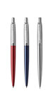 Parker jotter london set : stylo bille bleu royal + stylo gel rouge kensington + portemine acier 0,5 mm