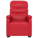 vidaXL Fauteuil de massage Rouge Similicuir