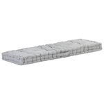 vidaXL Coussin de plancher de palette Coton 120x40x7 cm Gris