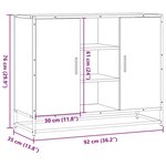 vidaXL Buffet chêne sonoma 92x35x76 cm bois d'ingénierie