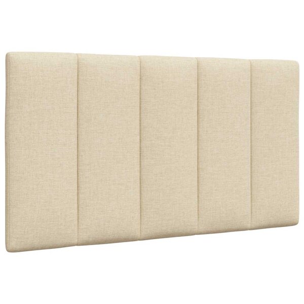 vidaXL Coussin de tête de lit crème 80 cm tissu