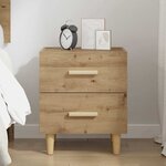 vidaXL Armoire de lit avec tiroir chêne artisanal 40 x 35 x 47.5 cm
