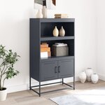 vidaXL Buffet haut anthracite 68 5x38 5x123 5 cm acier