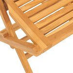 vidaXL Ensemble à manger de jardin 5 Pièces Bois de teck massif