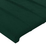 vidaXL Tête de lit Vert foncé 200x5x118/128 cm Velours