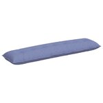 vidaXL Coussin de Dos Bleu denim 200 x 19 x 50 cm tissu