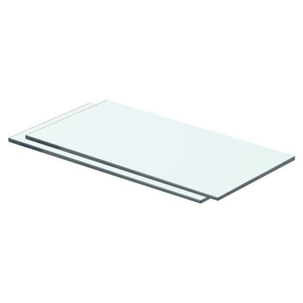 vidaXL Panneaux d'étagère 2 Pièces Verre Transparent 40 x 15 cm