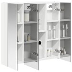 vidaXL Armoire Miroir de Salle de Bain Blanc 63 5 x 15 5 x 60 5 cm