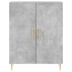 vidaXL Buffet haut Gris béton 69 5x34x180 cm Bois d'ingénierie