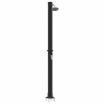 vidaXL Douche solaire extérieure Noir 217 cm PVC  aluminium