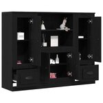 vidaXL Highboard Chêne noir 132 x 35 5 x 103 5 cm Bois d'ingénierie