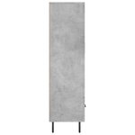 vidaXL Buffet haut gris béton 69 5x31x115 cm bois d'ingénierie