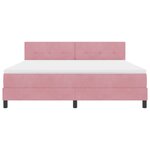 vidaXL Lit à ressorts avec matelas Rose 180 x 200 cm tissu