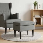 vidaXL Pouf Gris foncé 55 x 35 x 41 cm Tissu