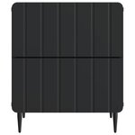vidaXL Cabinet de chevet avec tiroir 2 Pièces Noir 43 x 34 5 x 49 5 cm