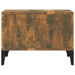 vidaXL Table basse Chêne fumé 60x50x36 5 cm Bois d'ingénierie