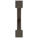 vidaXL Pieds de table à manger en forme de X  2 pièces  acier naturel  70 x (72-73) cm
