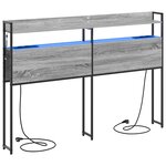 vidaXL Tête de lit avec étagère Sonoma gris 150 cm Bois d'ingénierie